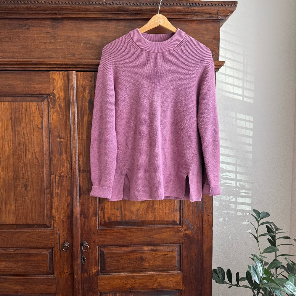 Lululemon Merino Wool Blend Ribbed Crewneck Sweater